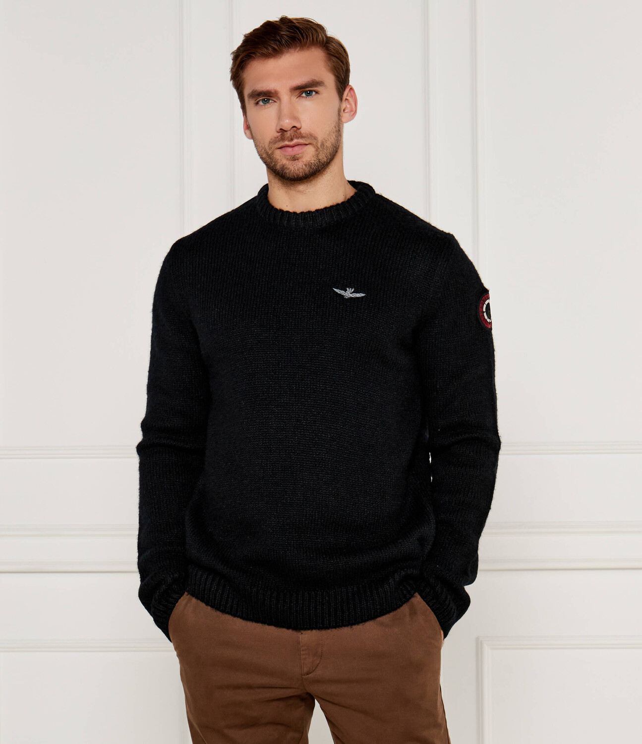 Свитер из шерсти Aeronautica Militare Regular Fit, черный
Свитер из шерсти Aeronautica Militare Regular Fit, черный