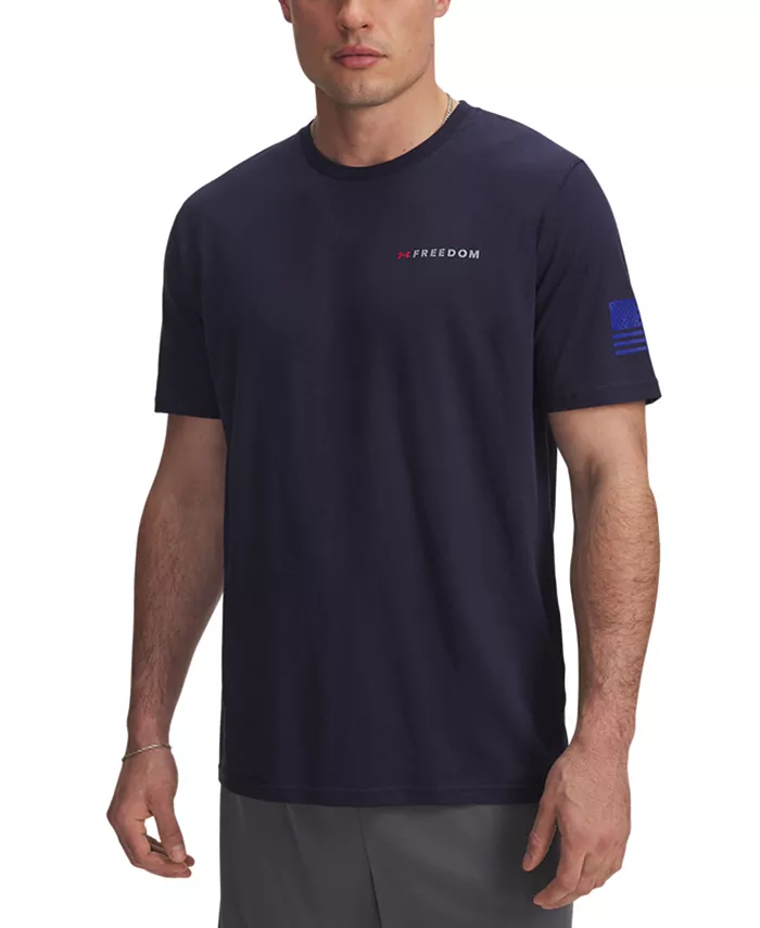 Мужская футболка с коротким рукавом Freedom Banner с принтом Under Armour, синий
Мужская футболка с коротким рукавом Freedom Banner с принтом Under Armour, синий