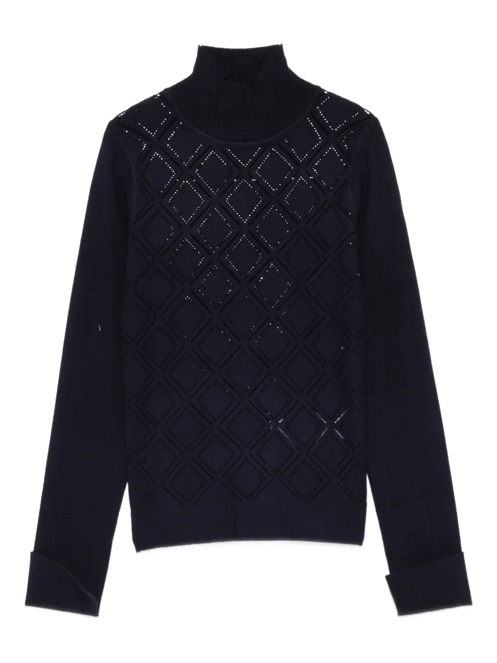 Свитер с высоким воротом и геометрическим узором Blugirl, синий
Свитер с высоким воротом и геометрическим узором Blugirl, синий