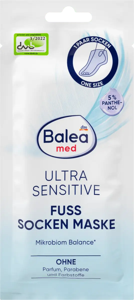 Маска-носки для ног Ultra Sensitive 1 пара 2 шт. Balea
Маска-носки для ног Ultra Sensitive 1 пара 2 шт. Balea