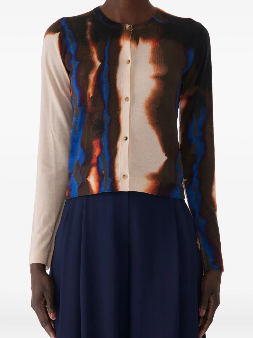 Шерстяной кардиган с полосками диффузного омбре Jason Wu Collection, коричневый
Шерстяной кардиган с полосками диффузного омбре Jason Wu Collection, коричневый