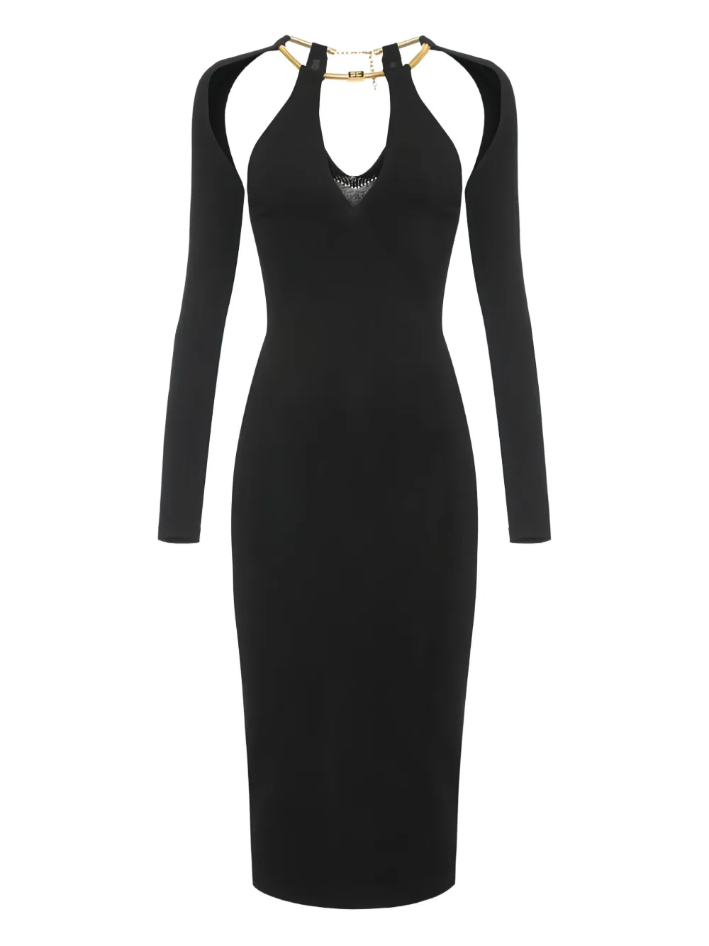 Платье миди на бретельках через шею Elisabetta Franchi, черный
Платье миди на бретельках через шею Elisabetta Franchi, черный