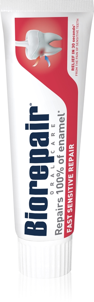 Биоактивная зубная паста Fast Sensitive Repair, предназначенная для снижения чувствительности зубов и восстановления эмали. Biorepair, 75 мл
Биоактивная зубная паста Fast Sensitive Repair, предназначенная для снижения чувствительности зубов и восстановления эмали. Biorepair, 75 мл