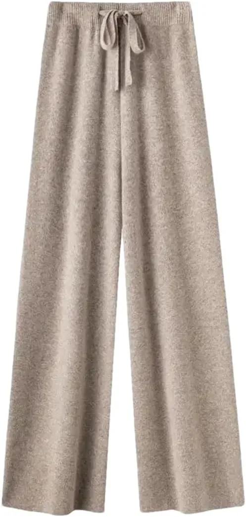 Женские шерстяные брюки с широкими штанинами и высокой талией
Женские шерстяные брюки с широкими штанинами и высокой талией