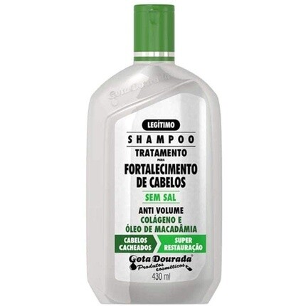 Укрепляющий шампунь против вьющихся волос 430 мл Gota Dourada
Укрепляющий шампунь против вьющихся волос 430 мл Gota Dourada