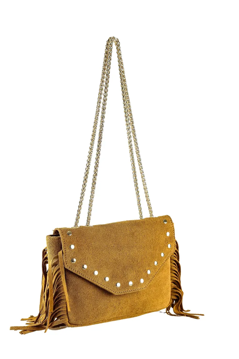 Сумка через плечо COLLEZIONE ALESSANDRO "Mini-Jesse" из замши с бахромой, коричневый
Сумка через плечо COLLEZIONE ALESSANDRO "Mini-Jesse" из замши с бахромой, коричневый