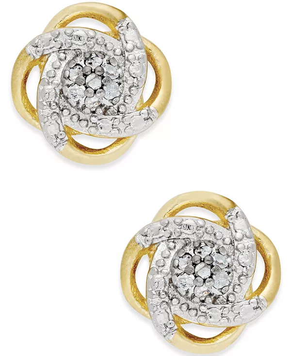 Серьги-Гвоздики с бриллиантами в виде любовных узелков из стерлингового серебра или стерлингового серебра с 18-каратным золотом (1/10 карата) Macy'S, gold
Серьги-Гвоздики с бриллиантами в виде любовных узелков из стерлингового серебра или стерлингового серебра с 18-каратным золотом (1/10 карата) Macy'S, gold