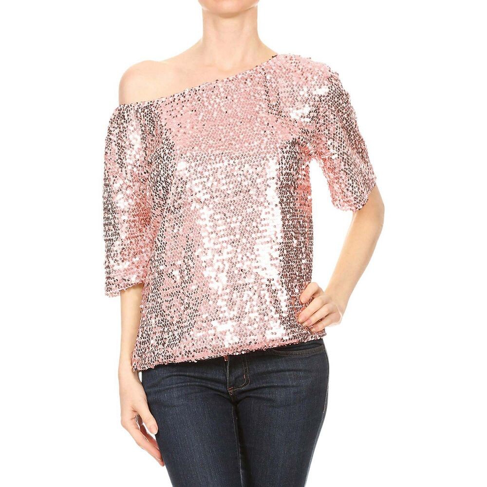 Женский топ на одно плечо с рукавами-крылышками и пайетками Anna-Kaci, розовый
Женский топ на одно плечо с рукавами-крылышками и пайетками Anna-Kaci, розовый