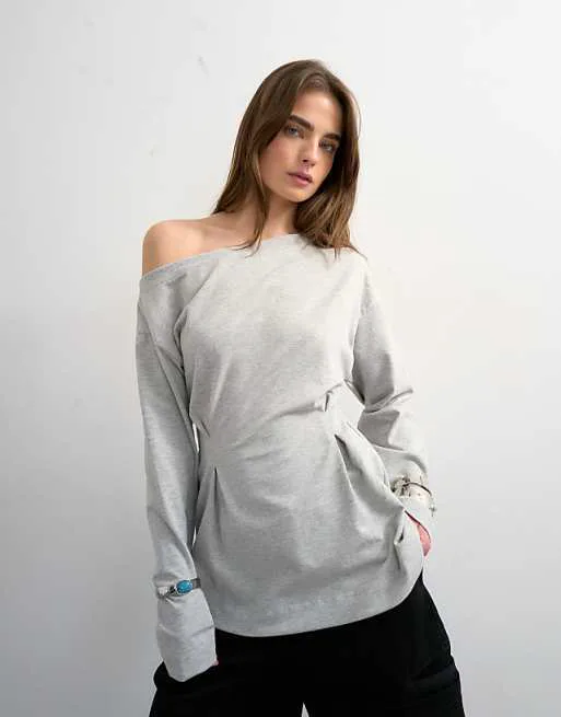 Серый меланжевый топ с завязками на плечах Topshop
Серый меланжевый топ с завязками на плечах Topshop