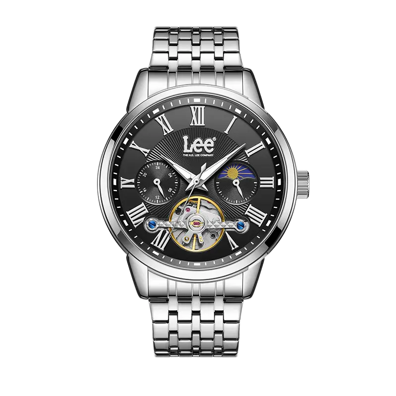 Lee Мужские часы с автоподзаводом, механический механизм, стальной браслет, черный циферблат, Node Holiday Box
Lee Мужские часы с автоподзаводом, механический механизм, стальной браслет, черный циферблат, Node Holiday Box