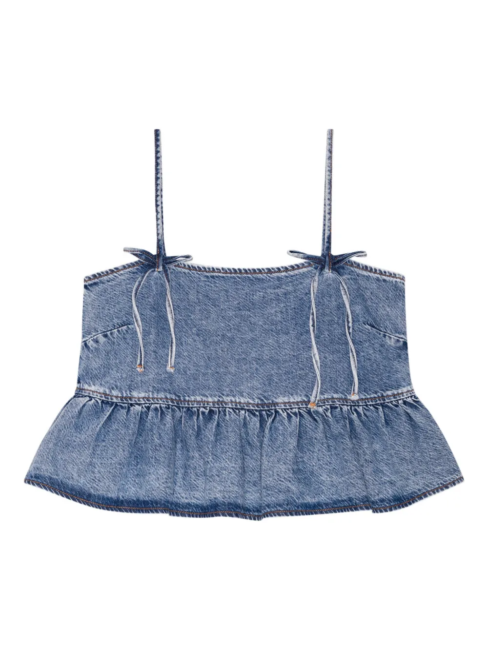 Джинсовый топ с логотипом Ganni, синий
Джинсовый топ с логотипом Ganni, синий