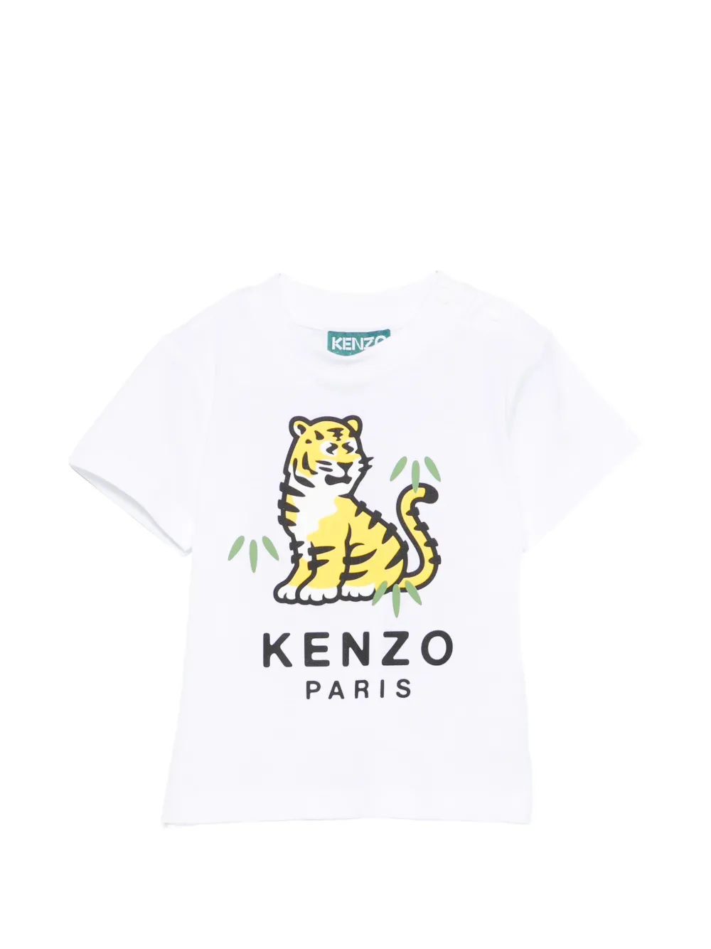 Футболка с изображением тигра Kenzo Kids, белый
Футболка с изображением тигра Kenzo Kids, белый