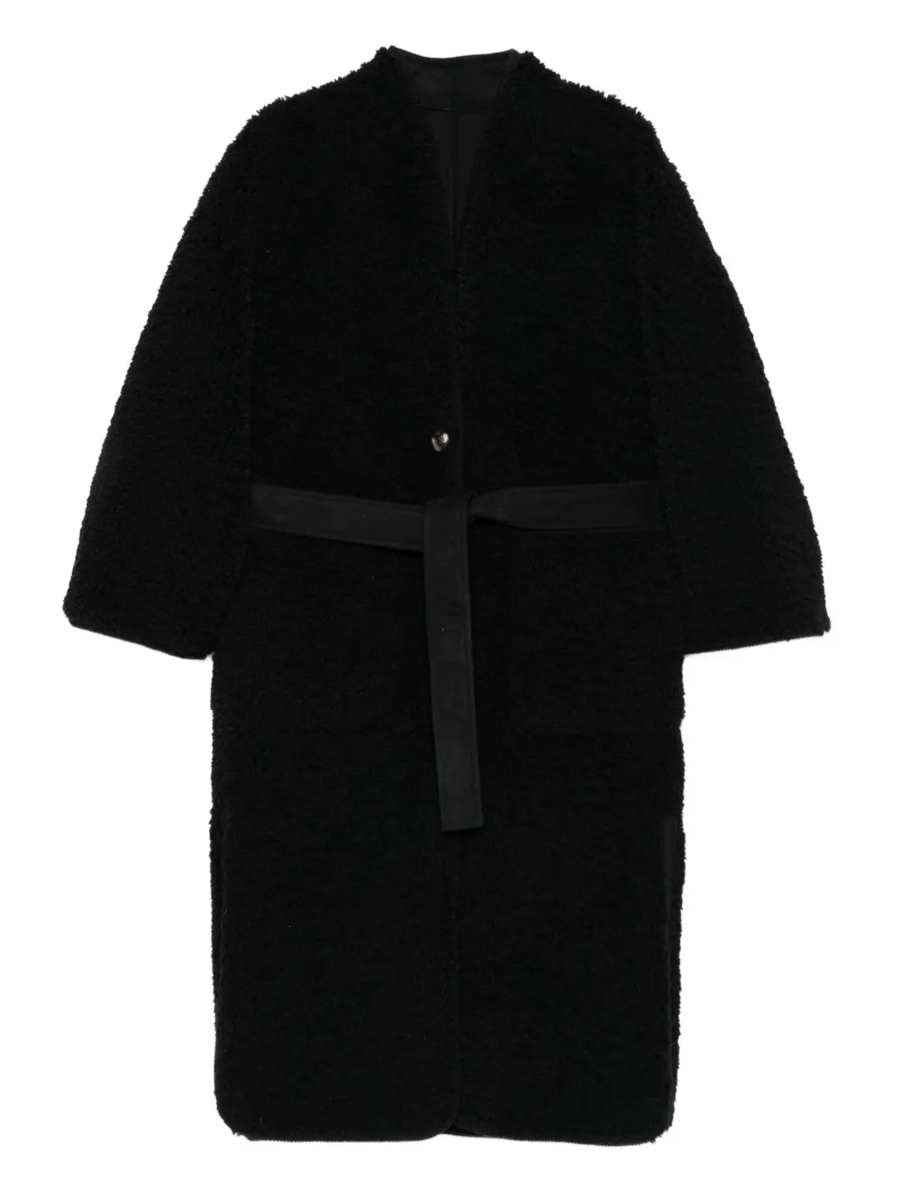 Однобортное пальто с поясом Vanessa Bruno, черный
Однобортное пальто с поясом Vanessa Bruno, черный