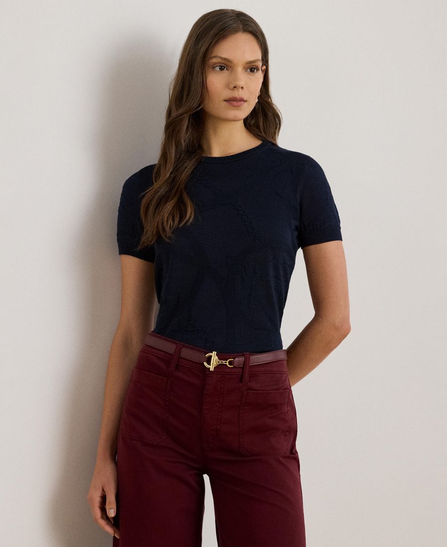 Женский свитер с короткими рукавами и поясом Lauren Ralph Lauren, Lauren Navy
Женский свитер с короткими рукавами и поясом Lauren Ralph Lauren, Lauren Navy