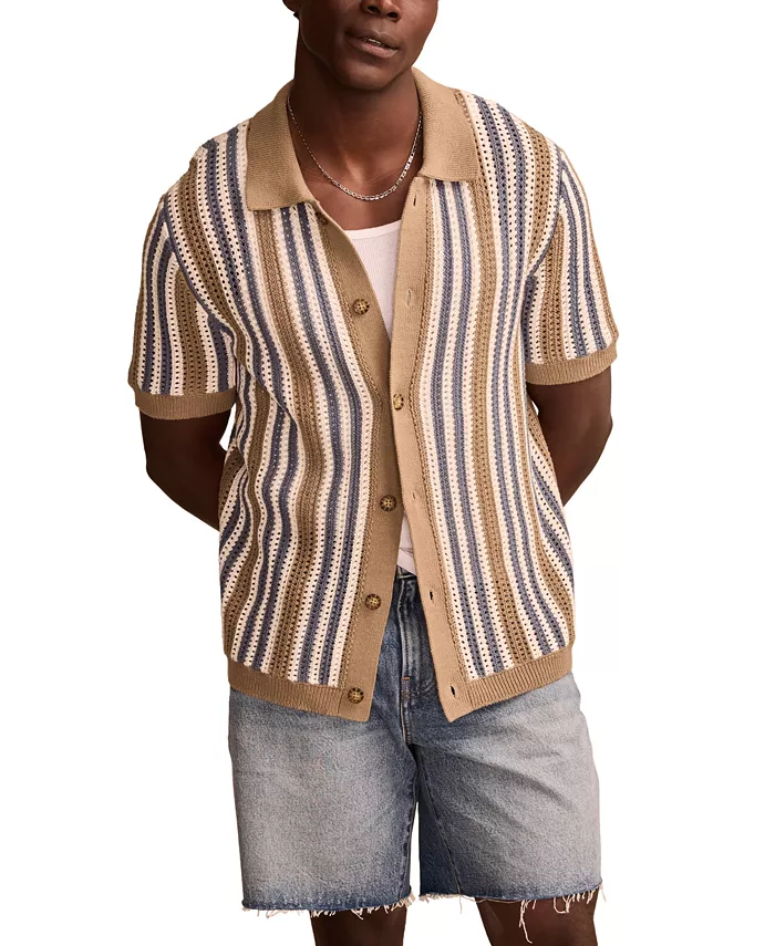 Мужской кардиган с коротким рукавом в полоску Lucky Brand, коричневый/бежевый
Мужской кардиган с коротким рукавом в полоску Lucky Brand, коричневый/бежевый