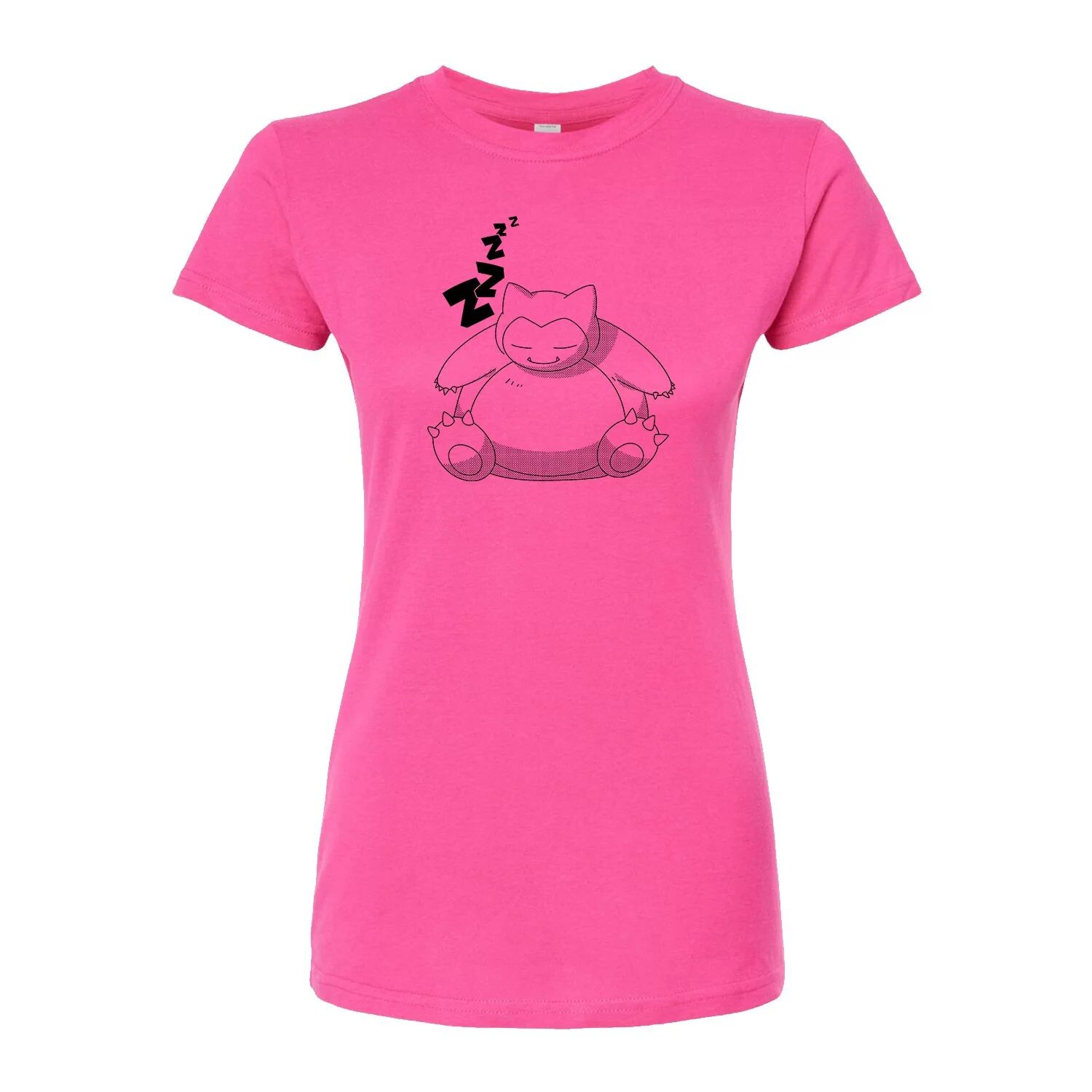 Облегающая футболка для сна с изображением покемонов Snorlax для юниоров Licensed Character, розовый