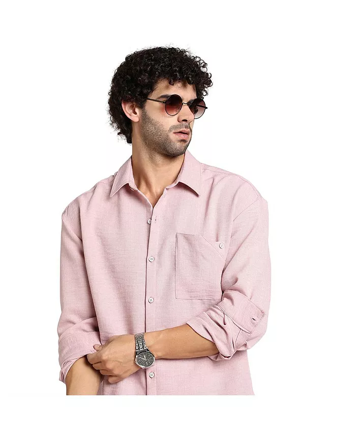 Мужская модульная однотонная рубашка свободного кроя розового цвета Campus Sutra
Мужская модульная однотонная рубашка свободного кроя розового цвета Campus Sutra