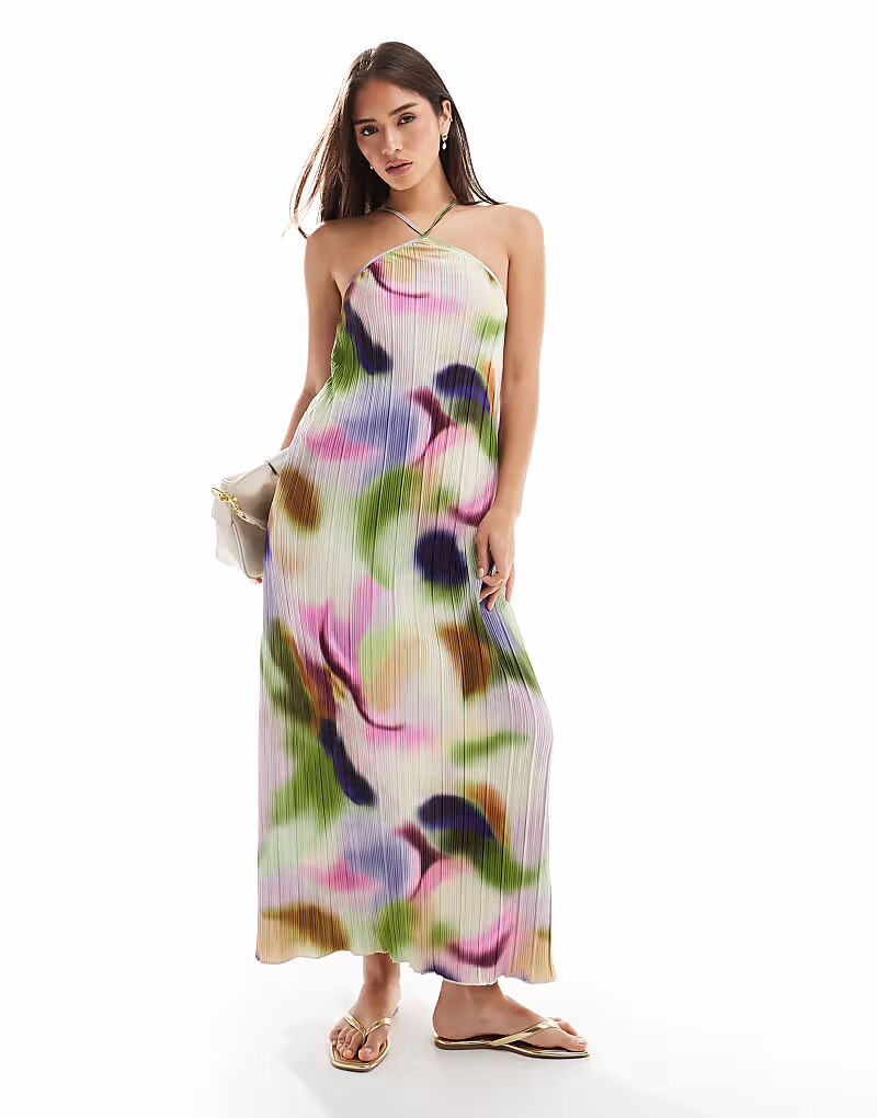 Длинное платье-плиссе Vero Moda с высоким воротом и абстрактным узором в виде завитков
Длинное платье-плиссе Vero Moda с высоким воротом и абстрактным узором в виде завитков