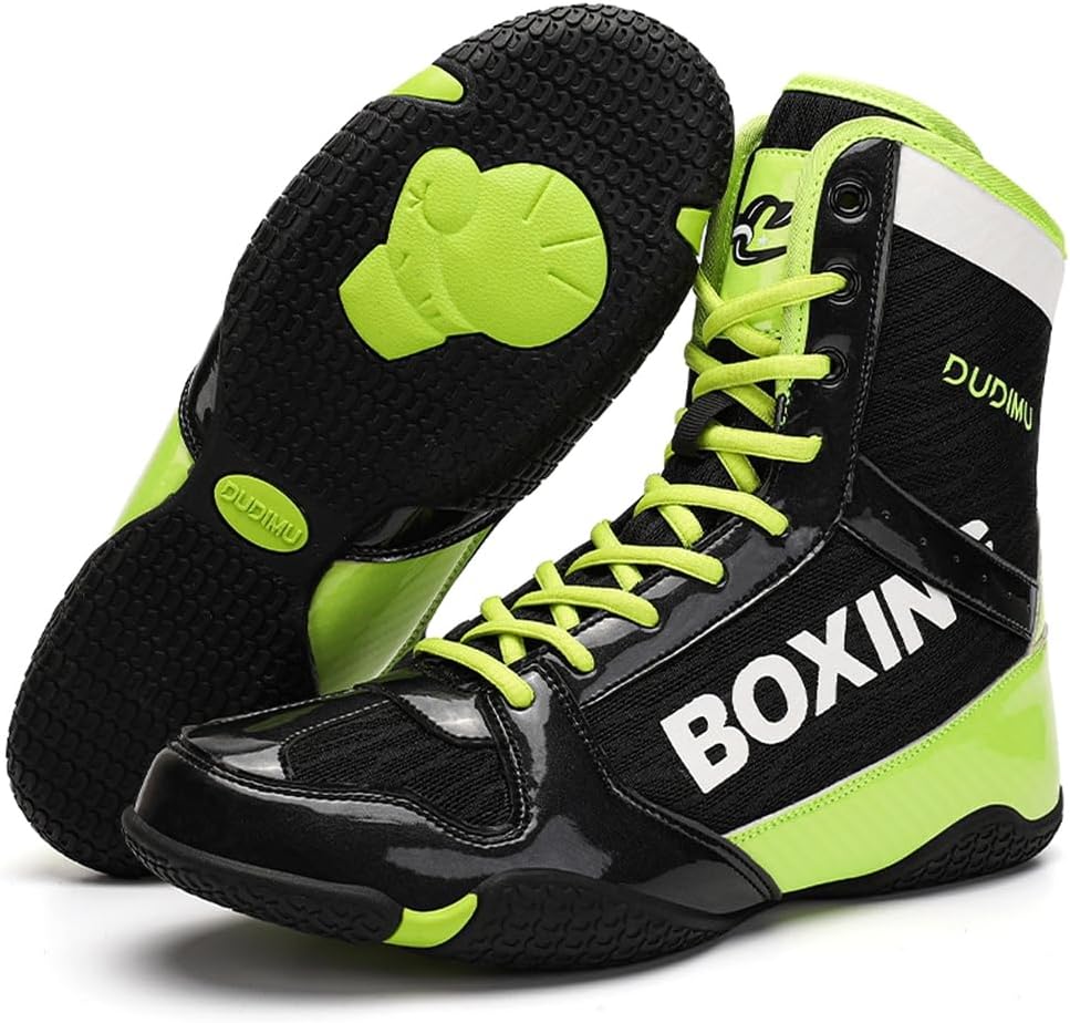 Боксерские кроссовки Hiuzylqx с высоким верхом, мужские борцовские кроссовки, спортивные кеды большого размера, черный/зеленый
Боксерские кроссовки Hiuzylqx с высоким верхом, мужские борцовские кроссовки, спортивные кеды большого размера, черный/зеленый