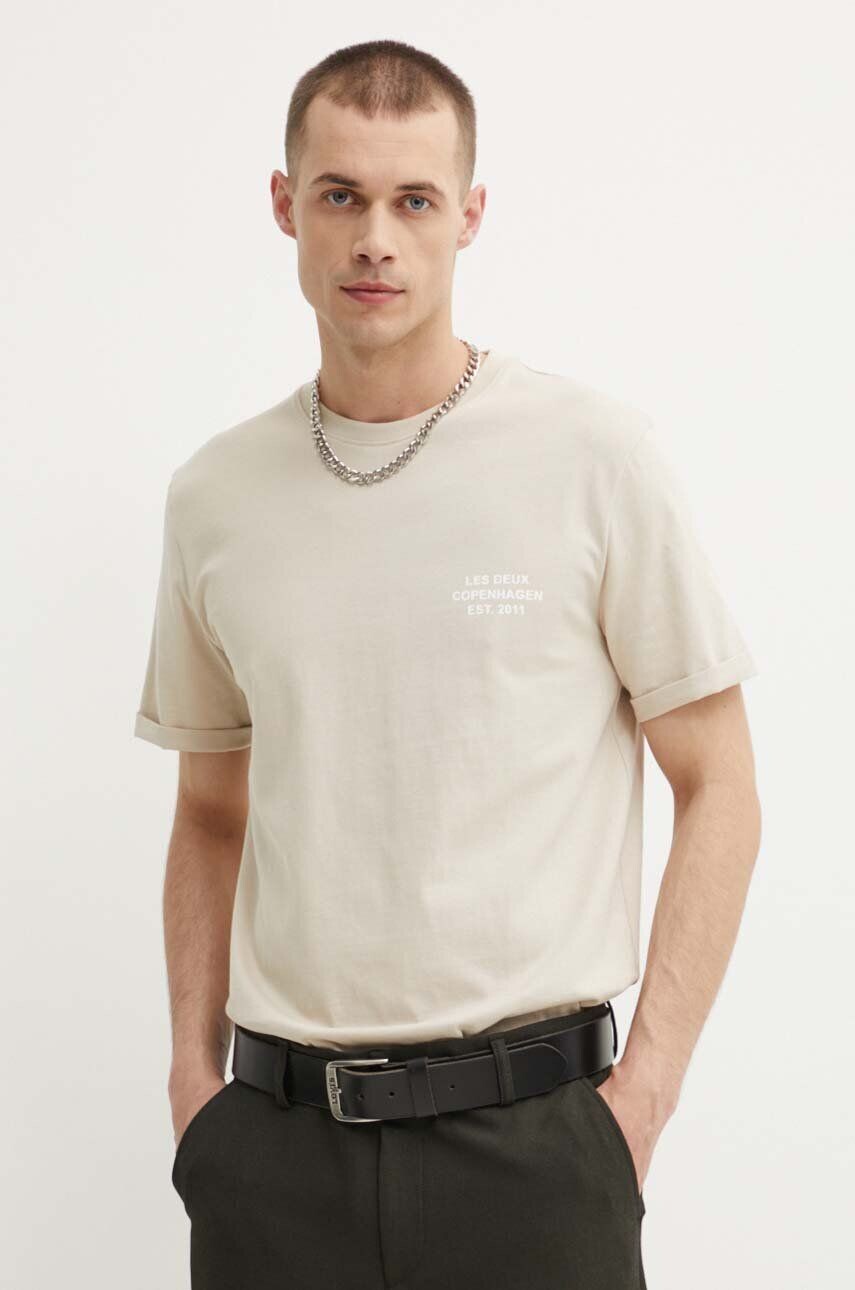 Хлопковая футболка Les Deux, бежевый
Хлопковая футболка Les Deux, бежевый