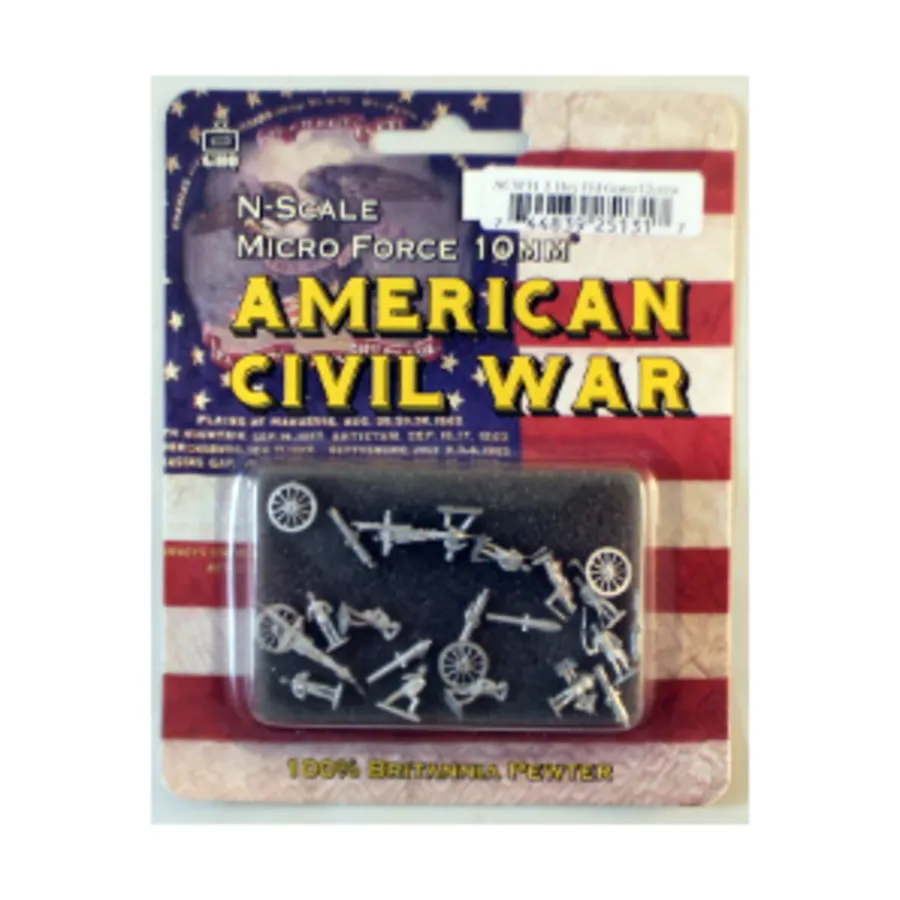 Тяжелые полевые орудия с экипажем из 12 человек - США, Micro Force American Civil War Figures - Deployed Artillery (10mm)
Тяжелые полевые орудия с экипажем из 12 человек - США, Micro Force American Civil War Figures - Deployed Artillery (10mm)