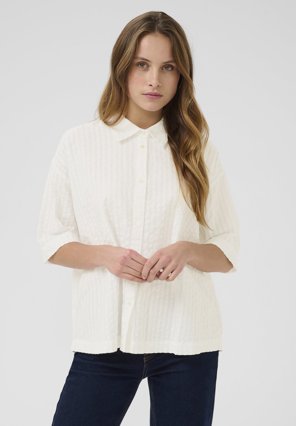 Блузка на пуговицах CUKIMA Culture, кремовый
Блузка на пуговицах CUKIMA Culture, кремовый