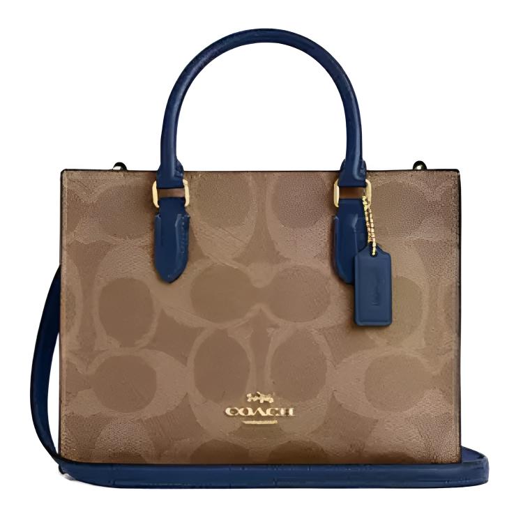 COACH Маленькая женская сумка тоут из лакированного полотна
COACH Маленькая женская сумка тоут из лакированного полотна