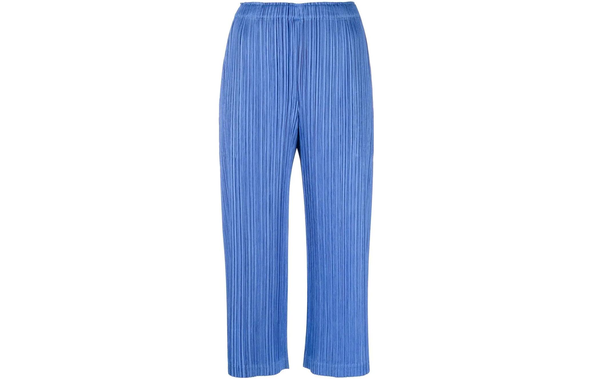 Женские синие повседневные брюки PLEATS PLEASE ISSEY MIYAKE 
Женские синие повседневные брюки PLEATS PLEASE ISSEY MIYAKE