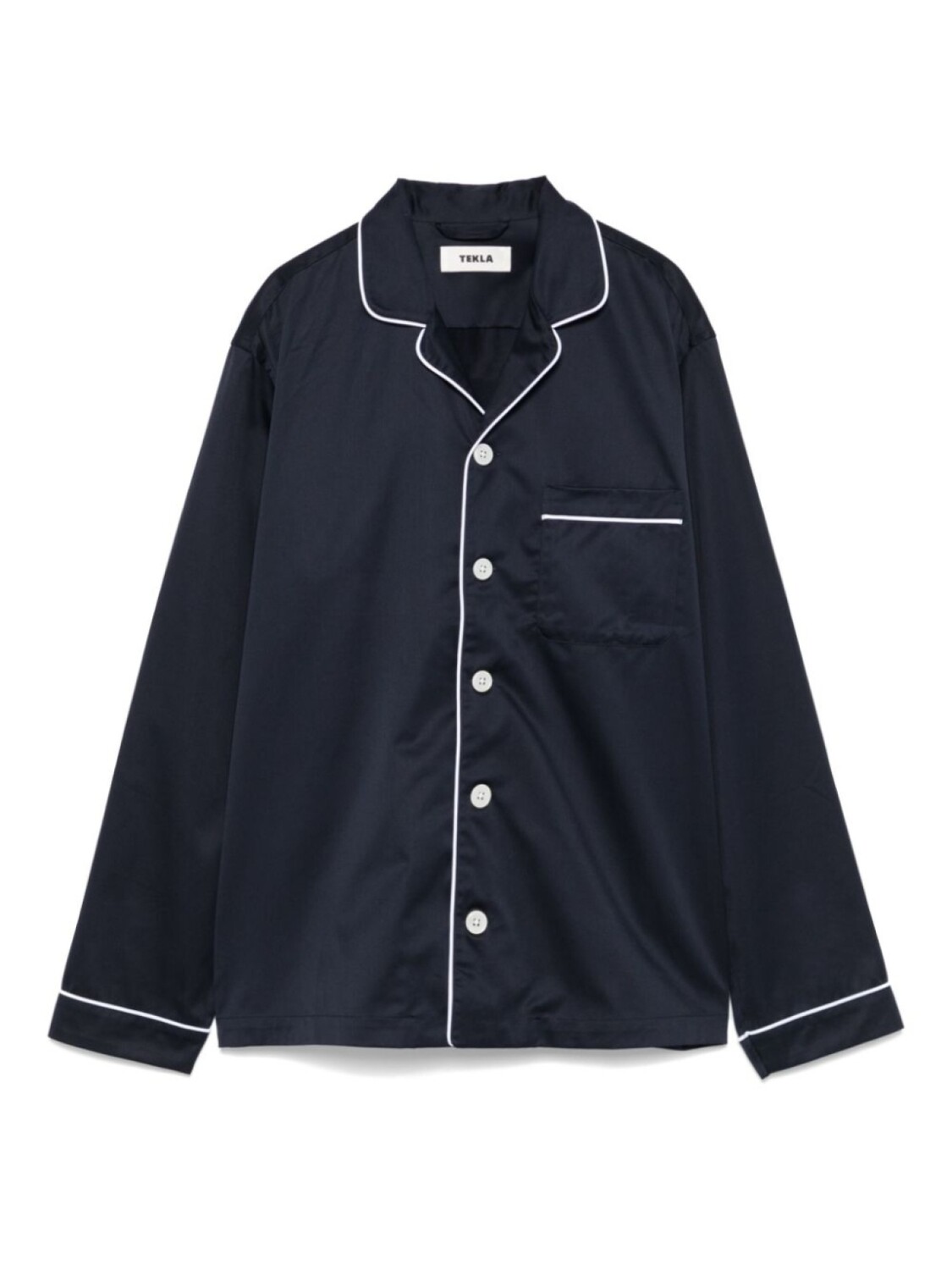 TEKLA атласный пижамный топ, синий
TEKLA атласный пижамный топ, синий