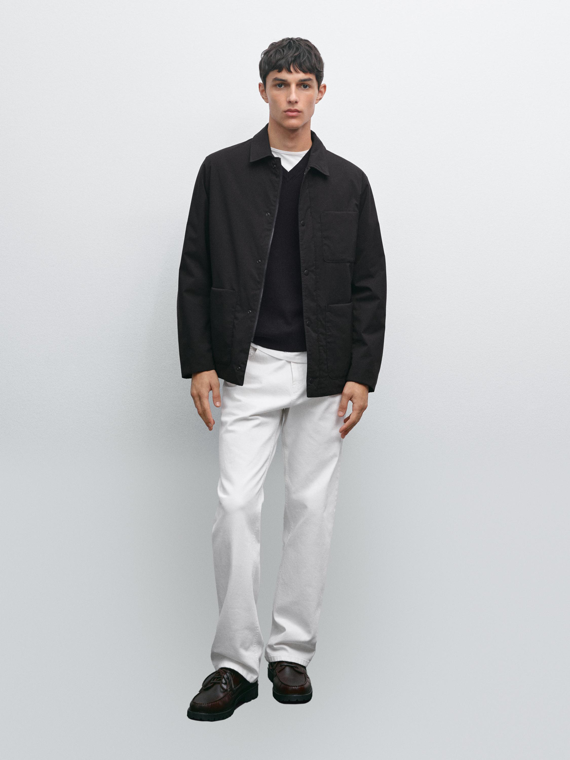 Водоотталкивающая техническая куртка Massimo Dutti, черный
Водоотталкивающая техническая куртка Massimo Dutti, черный