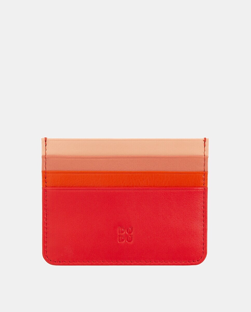Простая красная визитница из телячьей кожи наппа Dudu, красный
Простая красная визитница из телячьей кожи наппа Dudu, красный