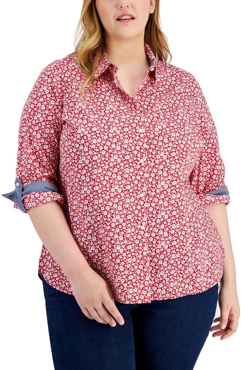 Женская рубашка Tommy Hilfiger Roll Tab, Scarlt/Wt
Женская рубашка Tommy Hilfiger Roll Tab, Scarlt/Wt