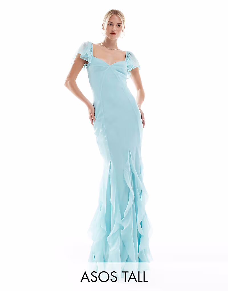 ASOS DESIGN Длинное платье макси с рукавами-крылышками и оборками в синем цвете ASOS Tall
ASOS DESIGN Длинное платье макси с рукавами-крылышками и оборками в синем цвете ASOS Tall