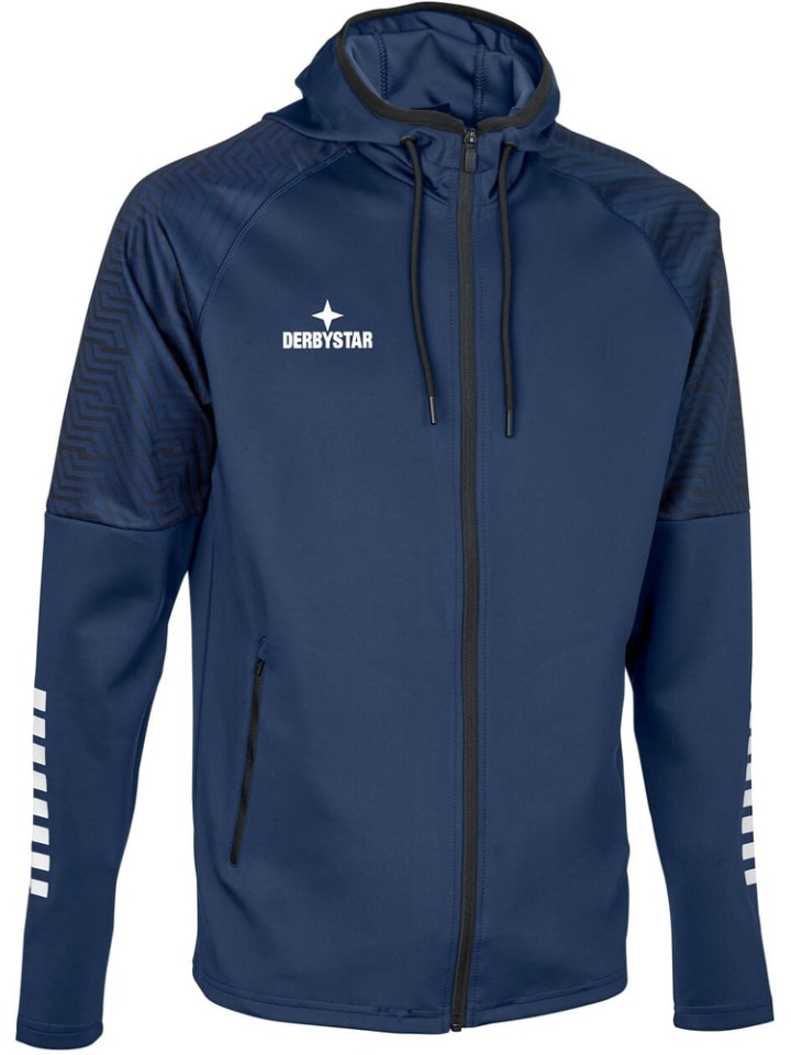 Детская тренировочная куртка "Primo V24" с капюшоном синего цвета Derbystar
Детская тренировочная куртка "Primo V24" с капюшоном синего цвета Derbystar