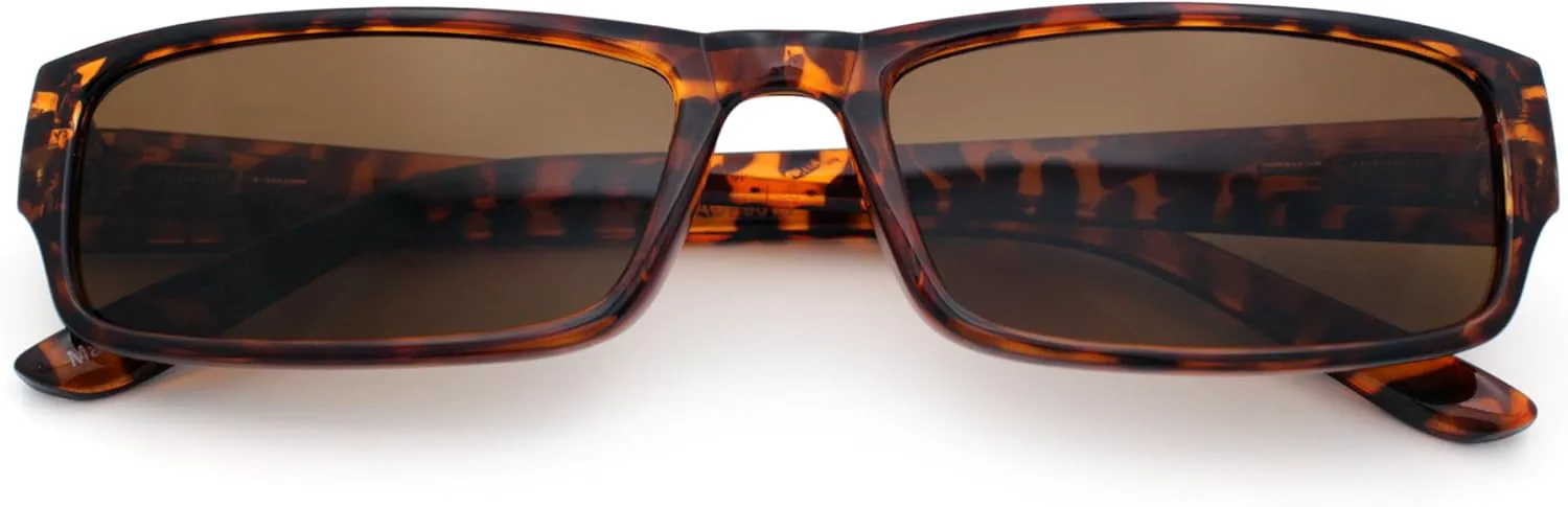 Мужские солнцезащитные очки для маленького лица, плотно прилегающие к лицу, с цветными линзами, прямоугольной пластиковой оправой SA106, Tortoise - Brown
Мужские солнцезащитные очки для маленького лица, плотно прилегающие к лицу, с цветными линзами, прямоугольной пластиковой оправой SA106, Tortoise - Brown