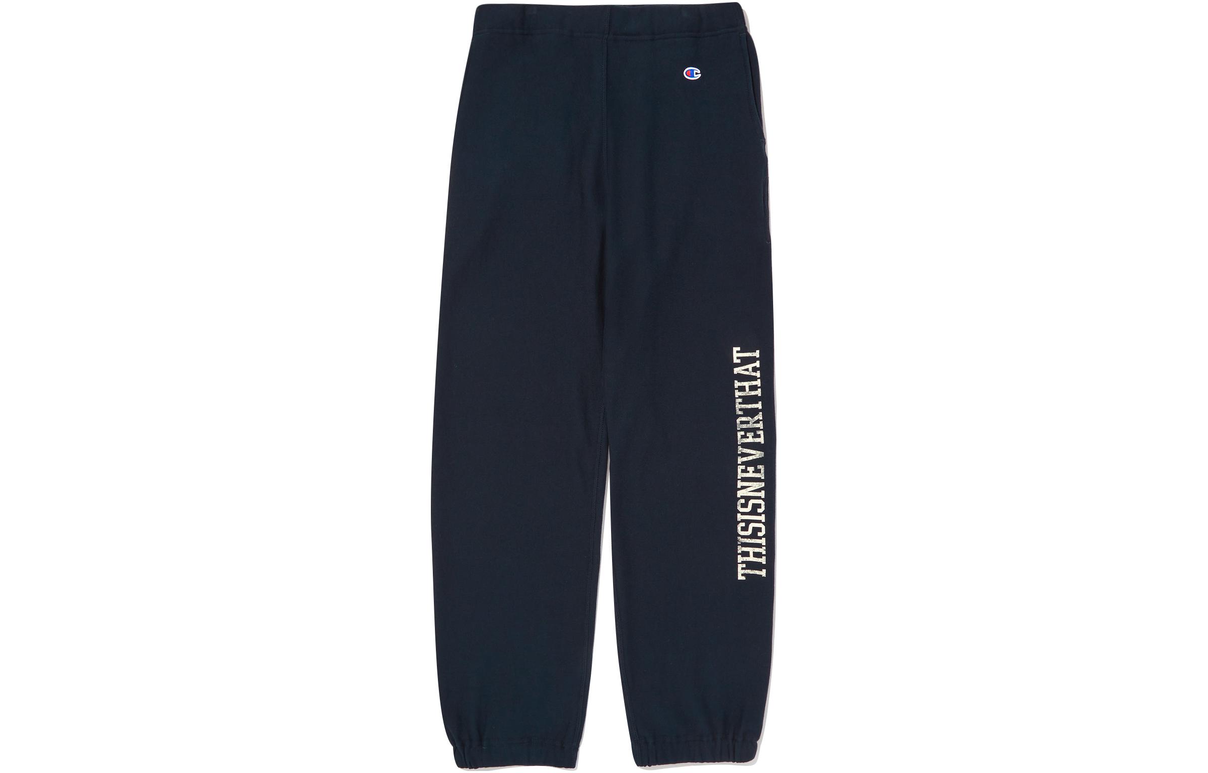 Вязаные спортивные штаны Японская версия Unisex Champion, Темно-синий 
Вязаные спортивные штаны Японская версия Unisex Champion, Темно-синий