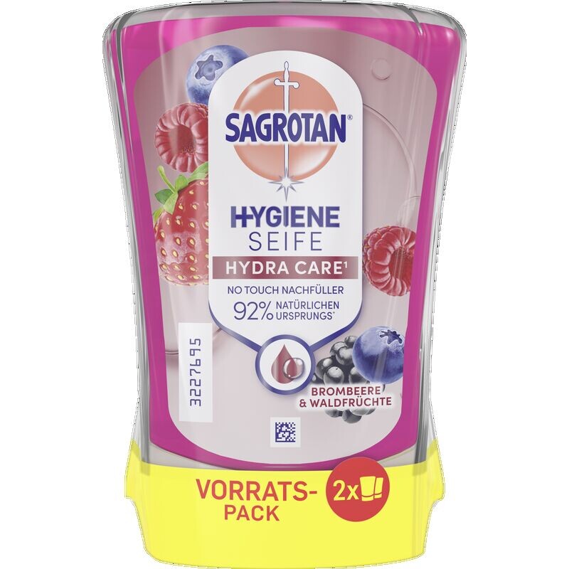 Жидкое мыло для рук No Touch Refill, набор «Ежевика и лесные фрукты» Sagrotan, 500 ml
Жидкое мыло для рук No Touch Refill, набор «Ежевика и лесные фрукты» Sagrotan, 500 ml
