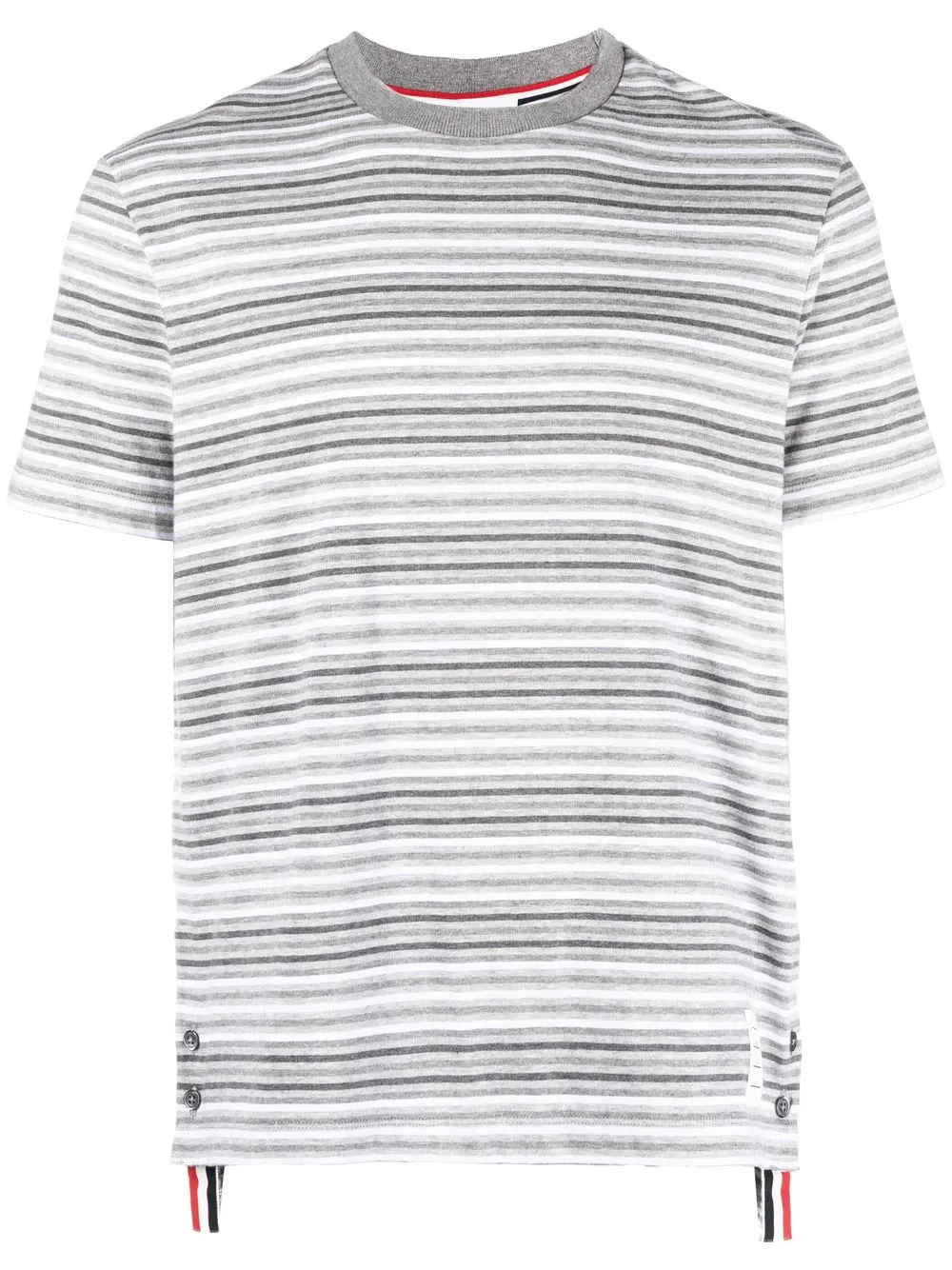 Полосатая хлопковая футболка THOM BROWNE, серый
Полосатая хлопковая футболка THOM BROWNE, серый