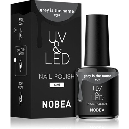 Nobea Лак для ногтей УФ и светодиодный серый №29 6 мл
Nobea Лак для ногтей УФ и светодиодный серый №29 6 мл