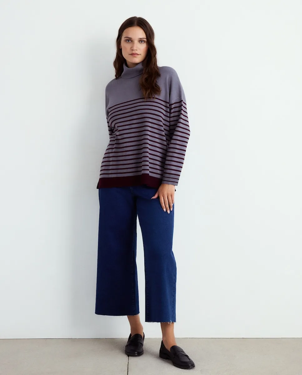 Женский свитер с высоким воротником и узором Couchel, серый
Женский свитер с высоким воротником и узором Couchel, серый