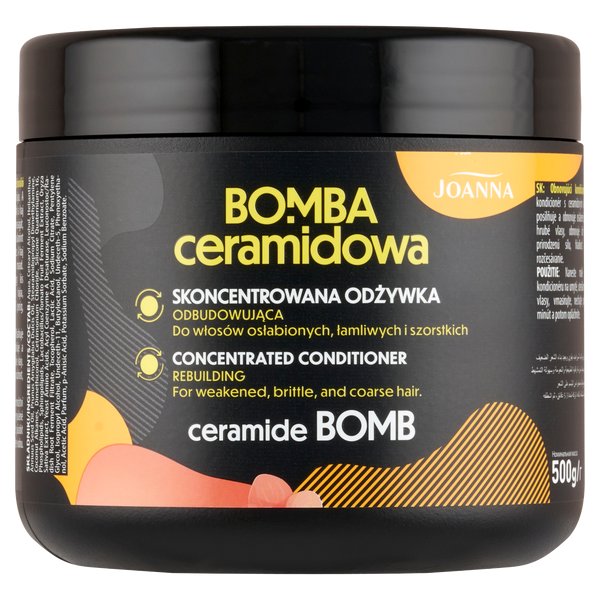 Концентрированный восстанавливающий кондиционер для волос Joanna Ceramide Bomb 500 г
Концентрированный восстанавливающий кондиционер для волос Joanna Ceramide Bomb 500 г