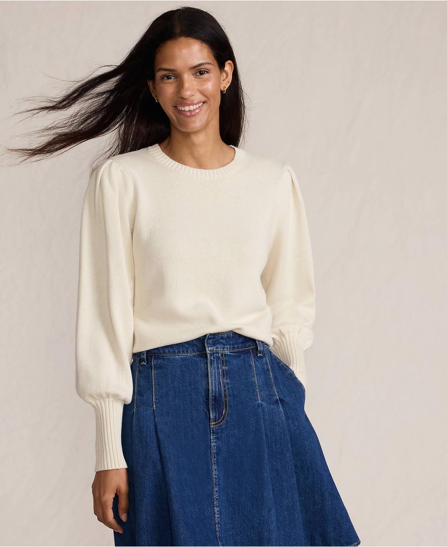 Женский свитер Drifter с пышными рукавами и круглым вырезом Lands' End, Ivory latte
Женский свитер Drifter с пышными рукавами и круглым вырезом Lands' End, Ivory latte