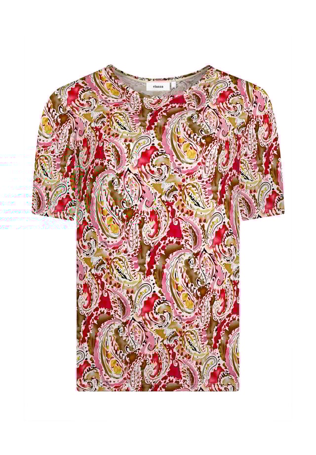 Рубашка с орнаментальным принтом в розово-бежевых тонах Elanza, мультиколор 
Рубашка с орнаментальным принтом в розово-бежевых тонах Elanza, мультиколор