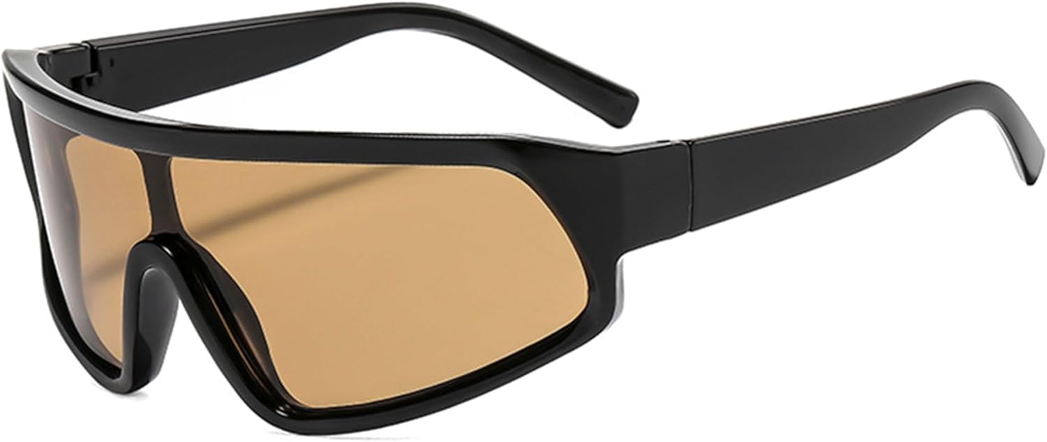 Спортивные солнцезащитные очки Bullabulling прямоугольной формы большого размера для женщин и мужчин. Футуристические прямоугольные очки с плоской верхней частью, Black Tea
Спортивные солнцезащитные очки Bullabulling прямоугольной формы большого размера для женщин и мужчин. Футуристические прямоугольные очки с плоской верхней частью, Black Tea