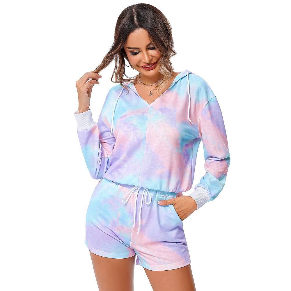 Женские топы с длинными рукавами и шортами, одежда для дома, одежда для сна, пуловер, пижамный комплект с карманами Kojooin, цвет Tie Dye
Женские топы с длинными рукавами и шортами, одежда для дома, одежда для сна, пуловер, пижамный комплект с карманами Kojooin, цвет Tie Dye