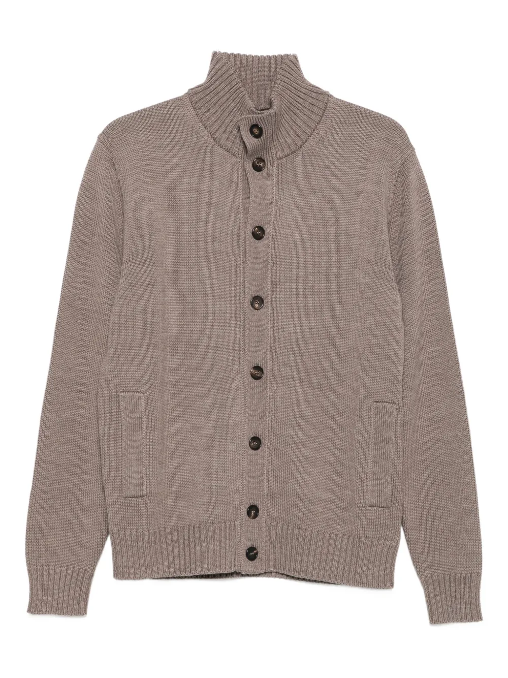 Кардиган с высоким воротом и застежкой на пуговицы Zanone, коричневый
Кардиган с высоким воротом и застежкой на пуговицы Zanone, коричневый