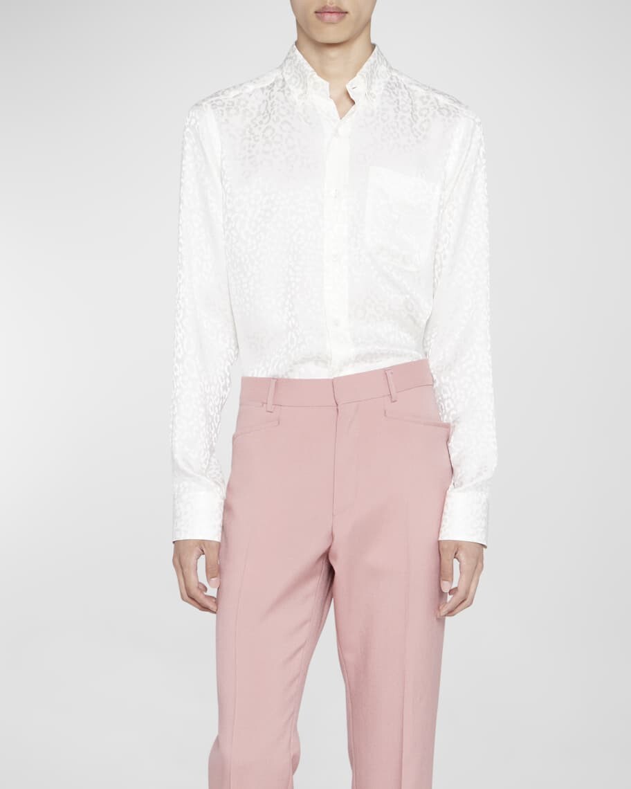 Мужская тональная спортивная рубашка с леопардовым принтом TOM FORD
Мужская тональная спортивная рубашка с леопардовым принтом TOM FORD