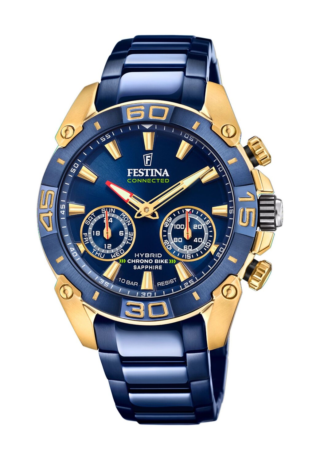 Мужские гибридные умные часы F20547/1 FESTINA, цвет Gold Blau
Мужские гибридные умные часы F20547/1 FESTINA, цвет Gold Blau