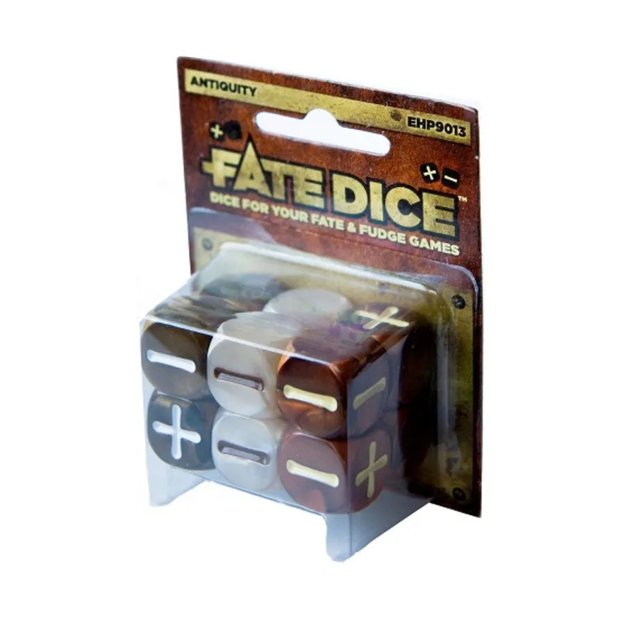 Кости судьбы древности (12), Fate Dice (Evil Hat Productions)
Кости судьбы древности (12), Fate Dice (Evil Hat Productions)