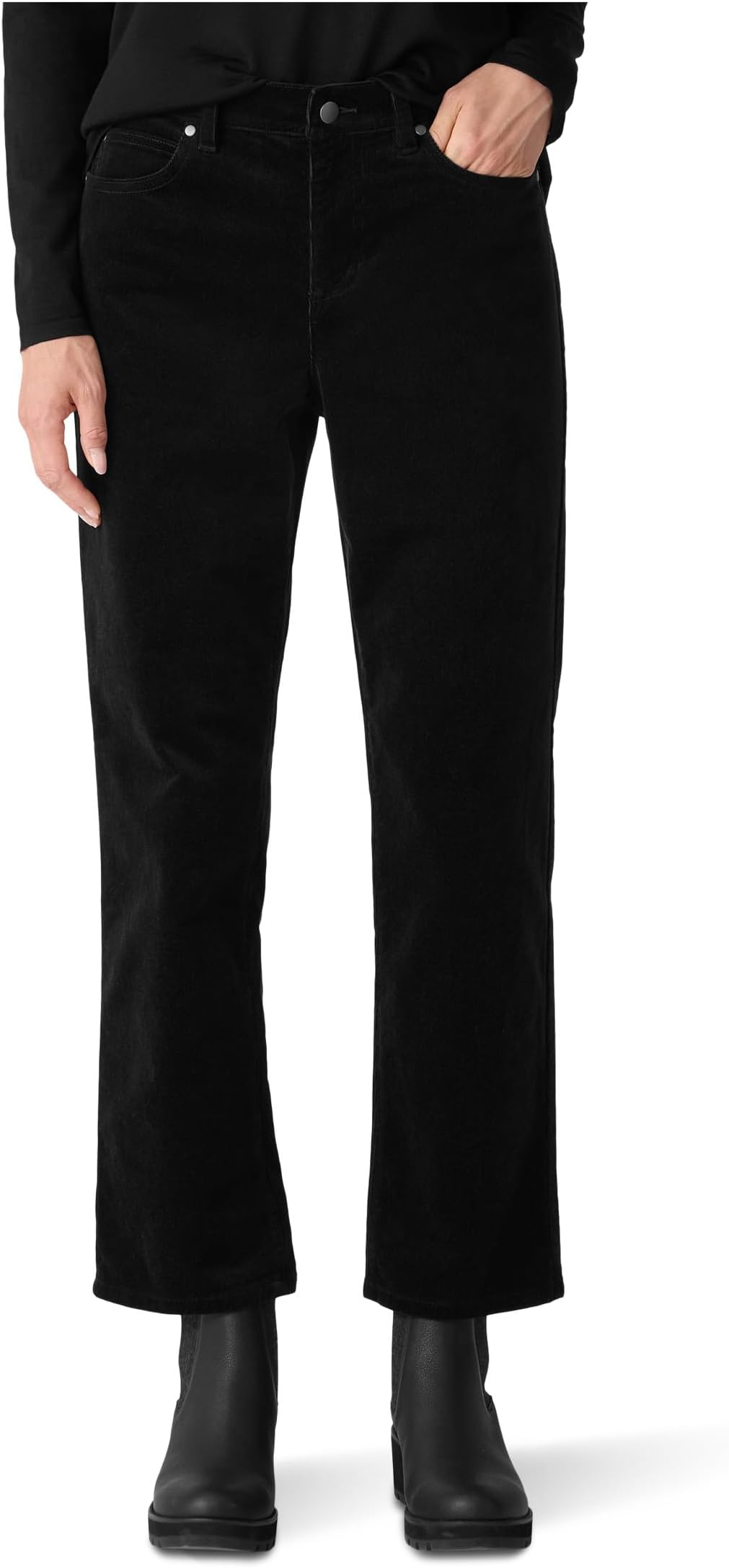 Брюки Eileen Fisher Women's Organic Cotton Stretch Corduroy High Waisted Straight Ankle Jean, Black
Брюки Eileen Fisher Women's Organic Cotton Stretch Corduroy High Waisted Straight Ankle Jean, Black